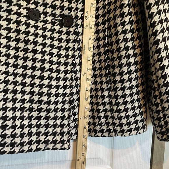 Michael P Plus Pea coat Houndstooth Womens 2X Double Breasted Clueless Tailored - Picture 7 of 10